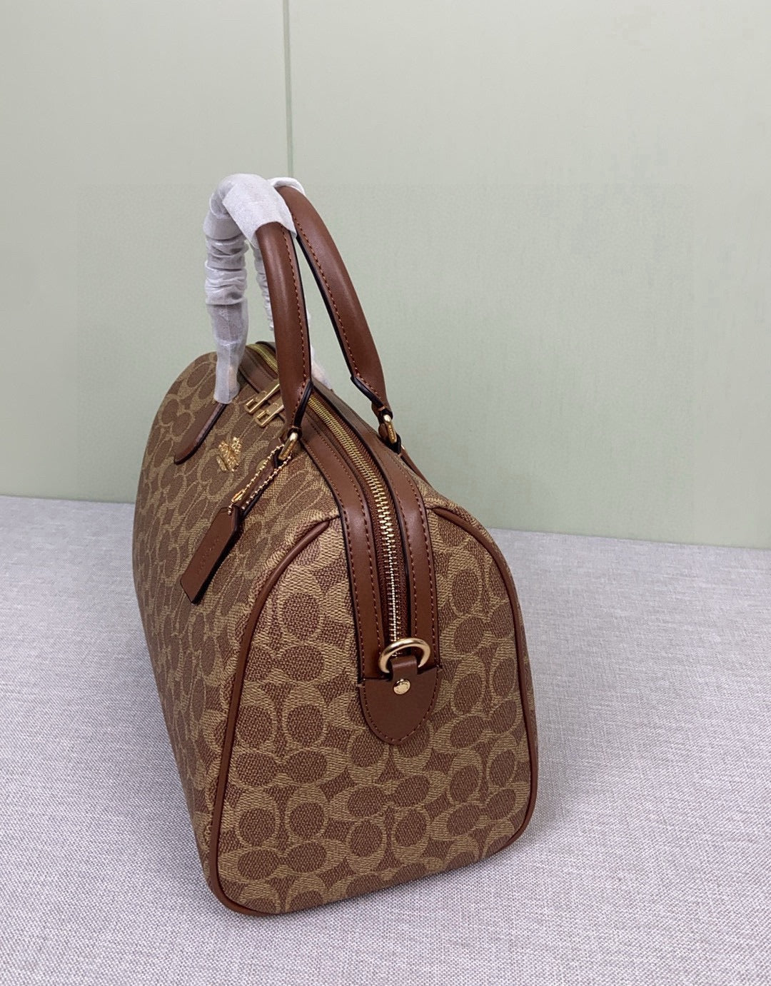 Women’s Monogram Canvas Duffle Satchel - Dual Handle Shoulder Bag & Crossbody