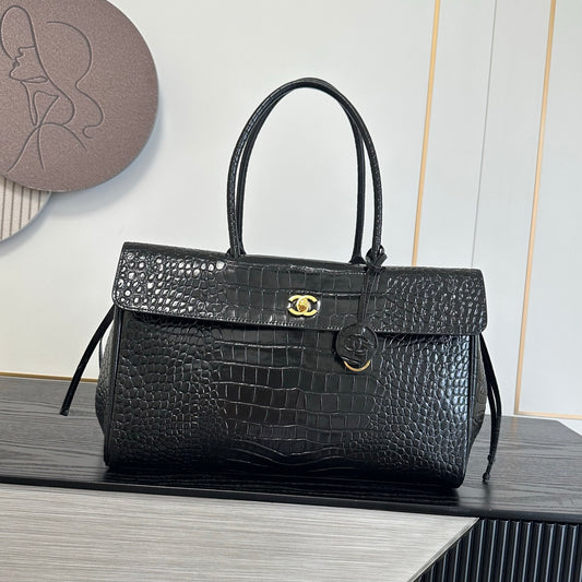 Crocodile embossed leather elegant and sophisticated