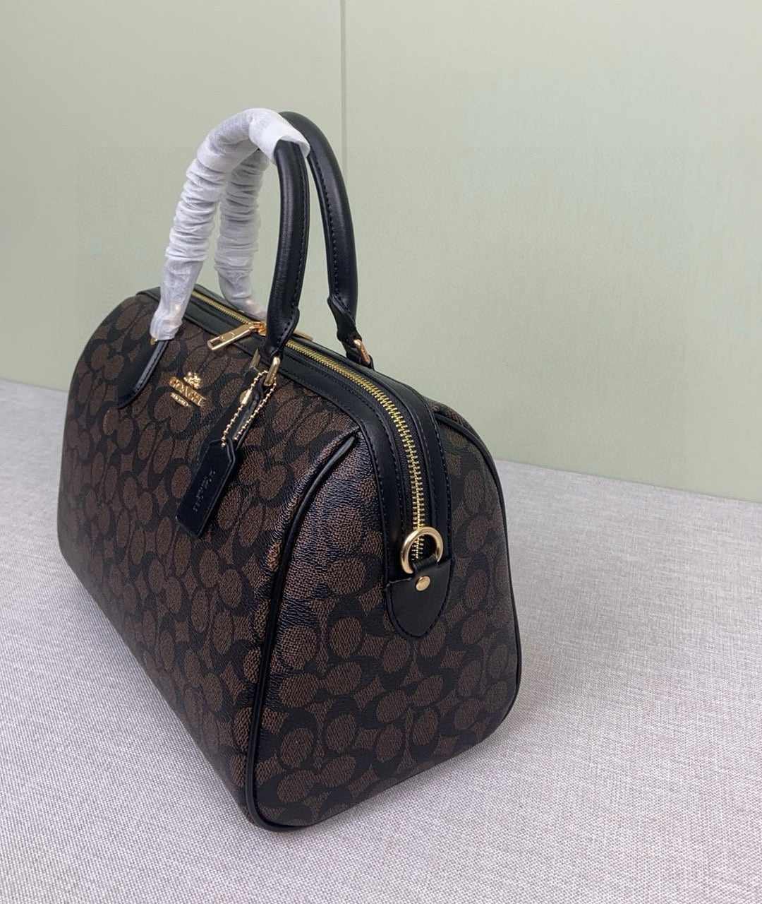 Women’s Monogram Canvas Duffle Satchel - Dual Handle Shoulder Bag & Crossbody