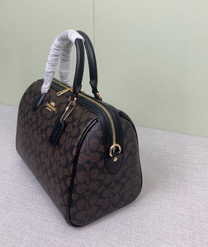 Women’s Monogram Canvas Duffle Satchel - Dual Handle Shoulder Bag & Crossbody