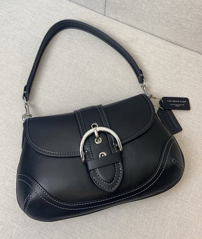 Women’s Vintage Leather Hobo Bag - Front Buckle Shoulder Purse & Crossbody