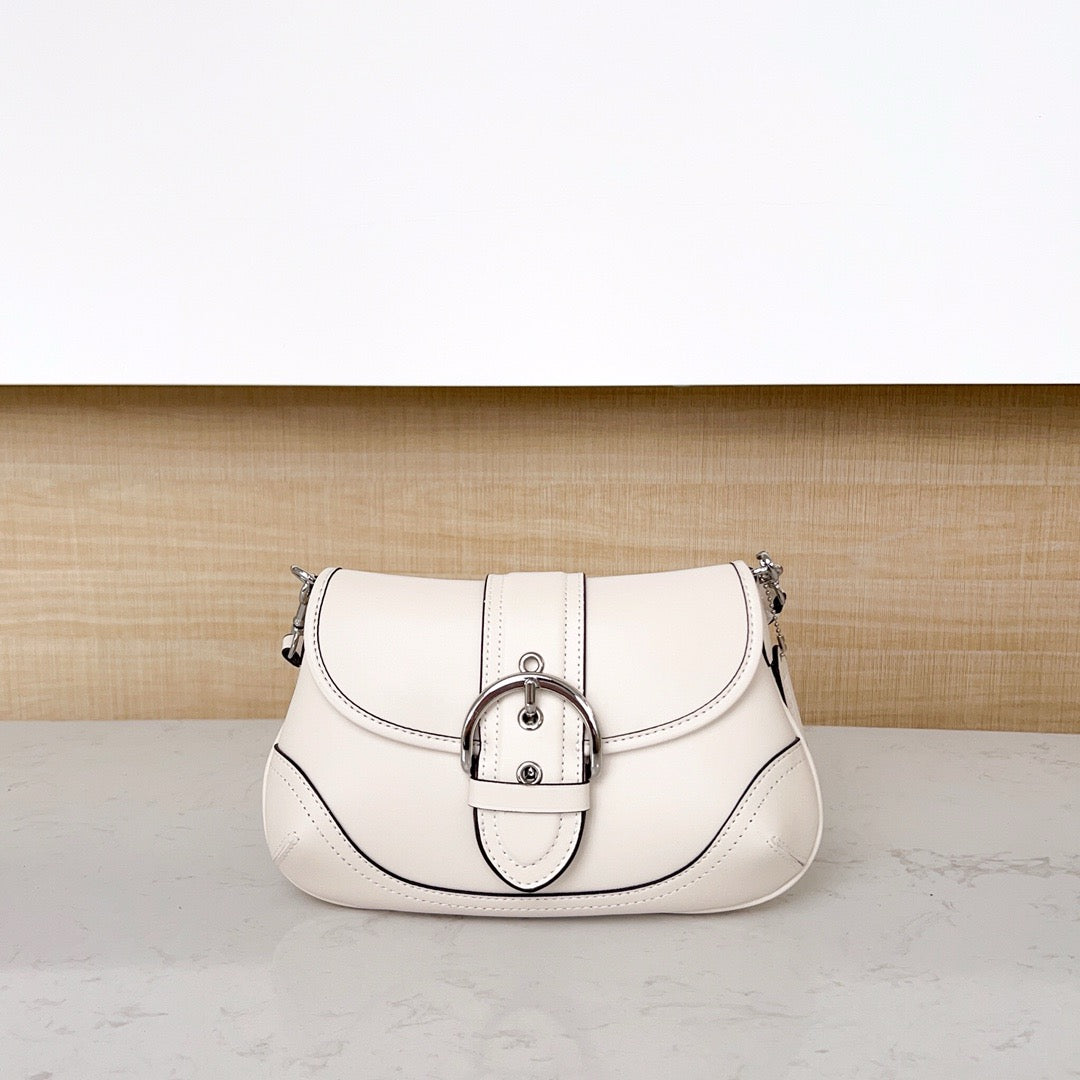 Women’s Vintage Leather Hobo Bag - Front Buckle Shoulder Purse & Crossbody