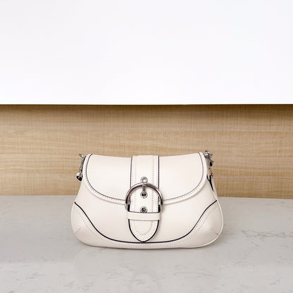 Women’s Vintage Leather Hobo Bag - Front Buckle Shoulder Purse & Crossbody