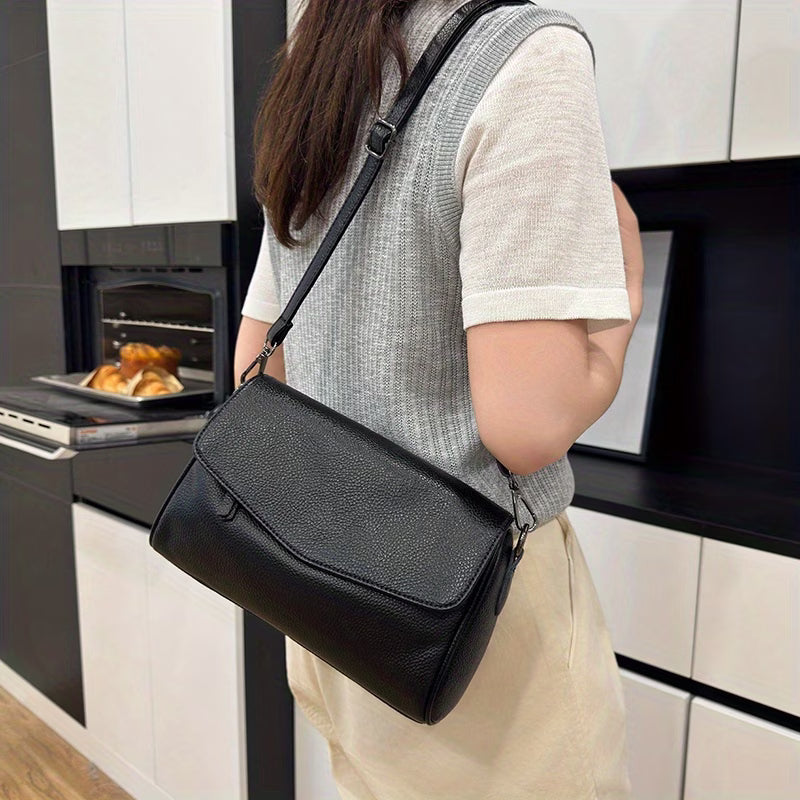Crossbody Bag Genuine Leather Women'S Bag New Fashion Middle-Aged Women'S